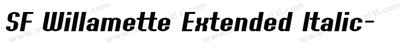 SF Willamette Extended Italic字体转换